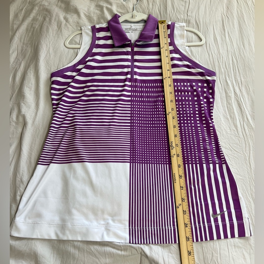 Nike golf Purple and White Patterned‎ Tank Top - Picture 6 of 10